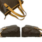 CELINE Tote Bag Leather, PVC Brown Macadam Brazon Women Used Authentic