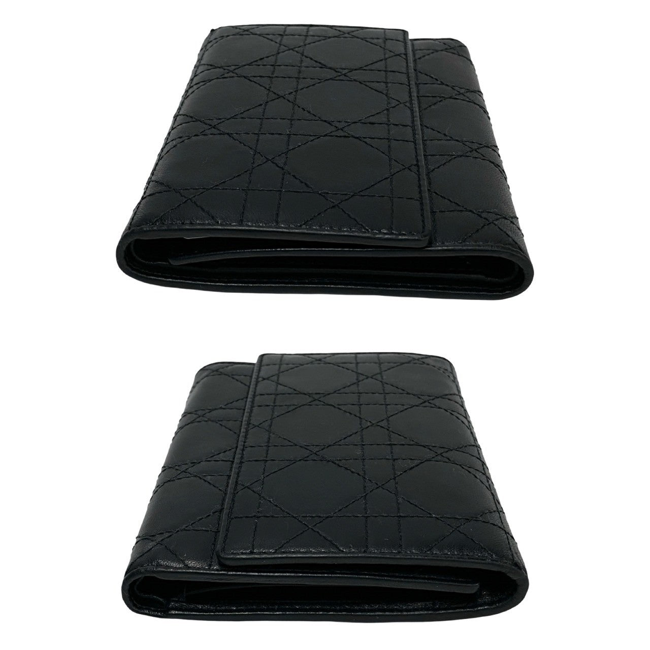 Dior Tri-fold wallet leather black