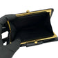 GUCCI Bifold Wallet leather black logo Metal Sherry line Women Used Authentic