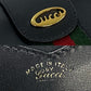 GUCCI Bifold Wallet leather black logo Metal Sherry line Women Used Authentic