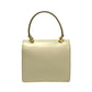 CELINE Handbag leather white Gancini logo Metal Women Used Authentic