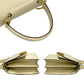 CELINE Handbag leather white Gancini logo Metal Women Used Authentic