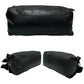PRADA Handbag leather black logo Metal Women Used Authentic