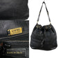 LOEWE Shoulder Bag leather black Anagram logo Women Used Authentic