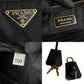 PRADA Handbag Nylon, Leather black Triangle Logo Metal Women Used Authentic