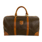 CELINE Boston Duffel bag Leather, PVC Brown Macadam Blason Pattern Women Used Authentic