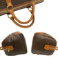 CELINE Boston Duffel bag Leather, PVC Brown Macadam Blason Pattern Women Used Authentic