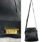 LOEWE Shoulder Bag leather black Anagram logo Women Used Authentic