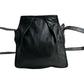 LOEWE Shoulder Bag leather black Anagram logo Women Used Authentic