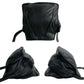 LOEWE Shoulder Bag leather black Anagram logo Women Used Authentic