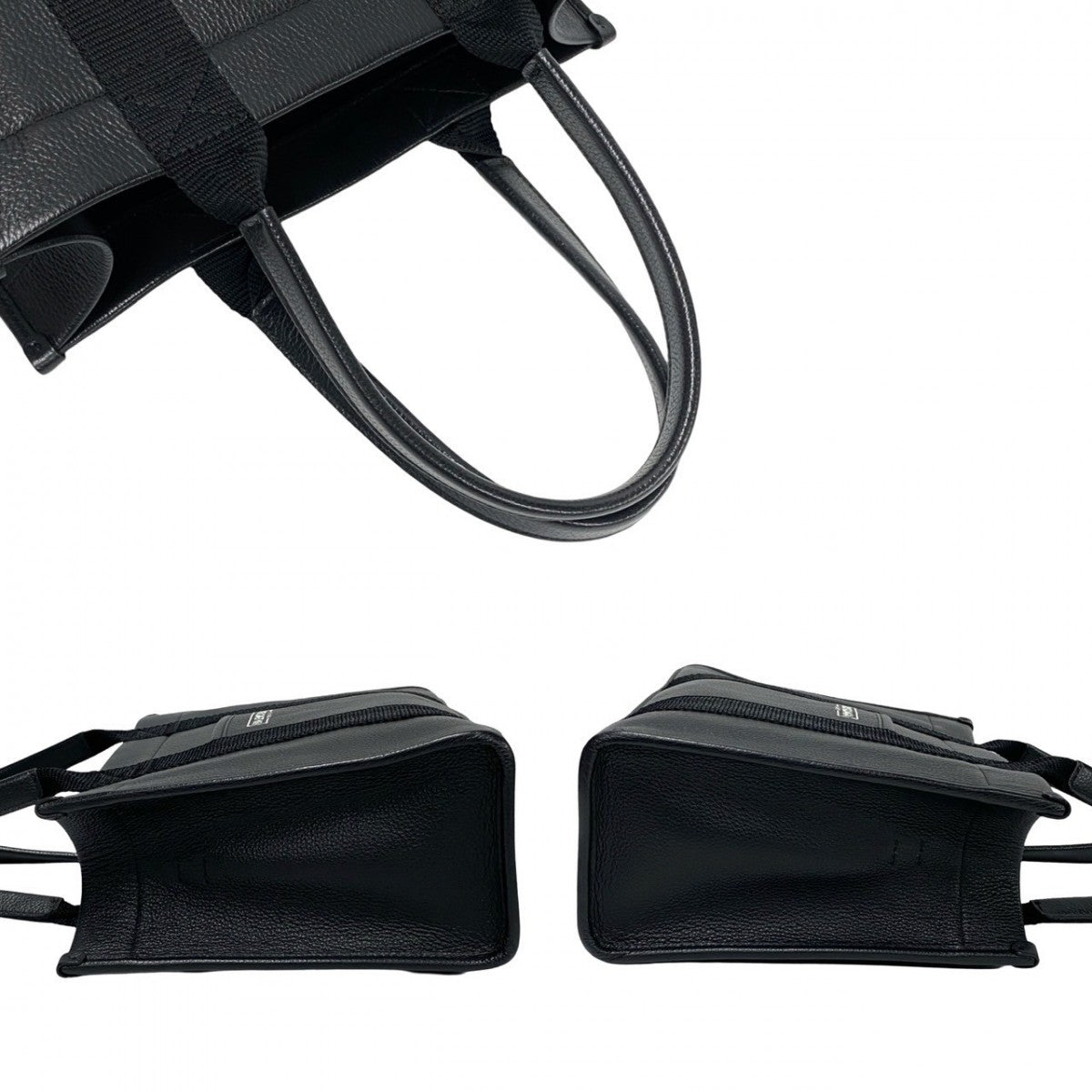BALENCIAGA Shoulder Bag Leather, Nylon black logo Hardware Tote mens(Unisex) Used Authentic
