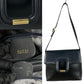 GUCCI Shoulder Bag leather Navy logo Metal Women Used Authentic