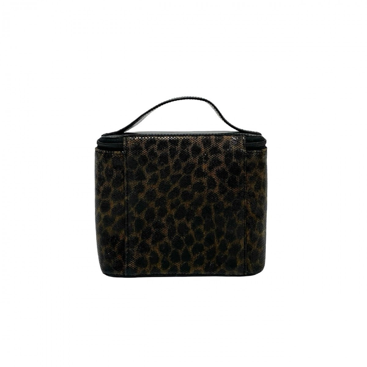 LOEWE Handbag Patent leather, PVC black Leopard Leopard Pattern Women Used Authentic