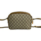 GUCCI Shoulder Bag Leather, PVC Brown Gucci Plus logo Metal Old Gucci Women Used Authentic