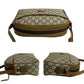 GUCCI Shoulder Bag Leather, PVC Brown Gucci Plus logo Metal Old Gucci Women Used Authentic