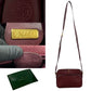 GUCCI Shoulder Bag leather wine-red GG logo Metal Women Used Authentic