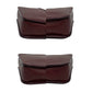 GUCCI Shoulder Bag leather wine-red GG logo Metal Women Used Authentic