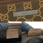 GUCCI Handbag Canvas, Leather Brown GG logo Women Used Authentic