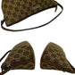 GUCCI Handbag Canvas, Leather Brown GG logo Women Used Authentic