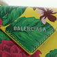 BALENCIAGA Mini Wallet Trifold Leather Yellow Silver