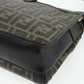 FENDI Zucca Canvas Shoulder Bag Black Brown