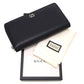 GUCCI Long Wallet Purse 473928 leather Navy Zip Around Women(Unisex) Used Authentic