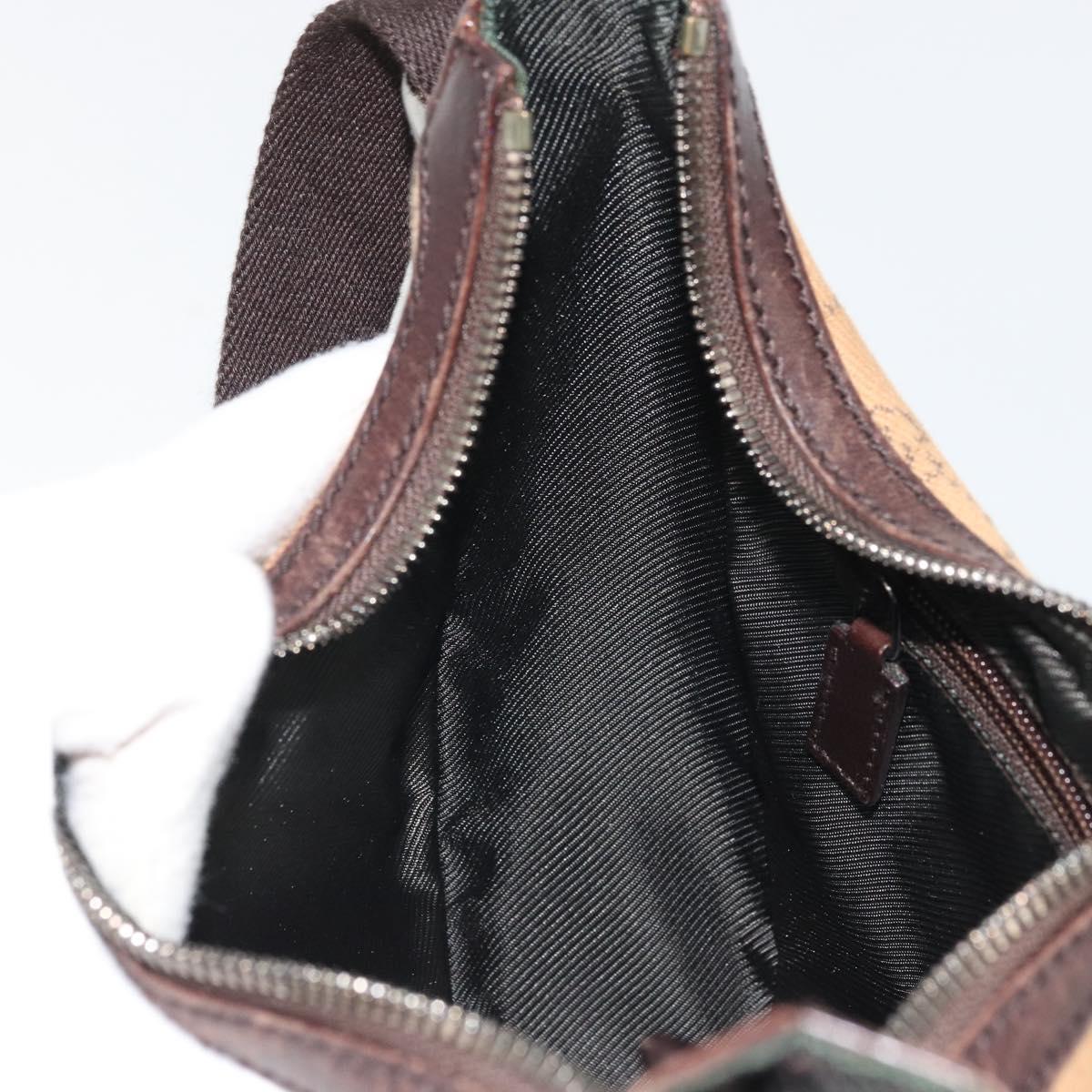 GUCCI GG Canvas Shoulder Bag Brown