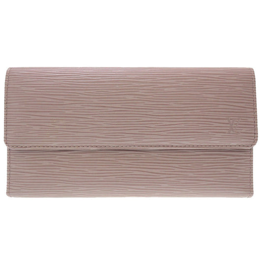 LOUIS VUITTON Long Wallet Purse M6338B Epi Leather lilac Three fold Epi Portefeuille International Women Used Authentic