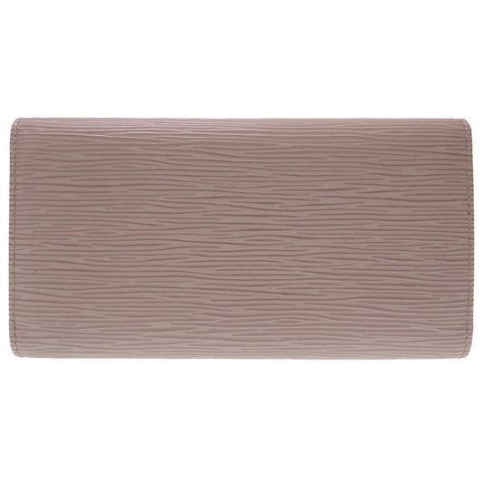 LOUIS VUITTON Long Wallet Purse M6338B Epi Leather lilac Three fold Epi Portefeuille International Women Used Authentic