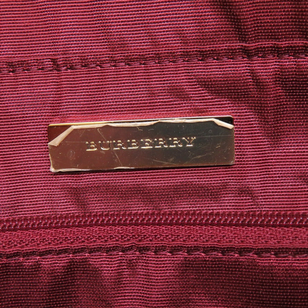 BURBERRY Handbag canvas beige check Women Used Authentic