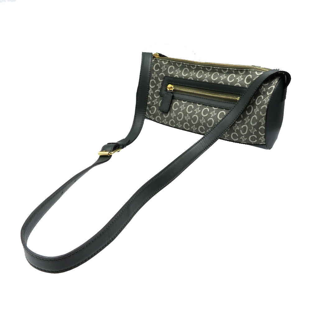 CELINE Shoulder Bag Canvas, Leather olive Women Used Authentic