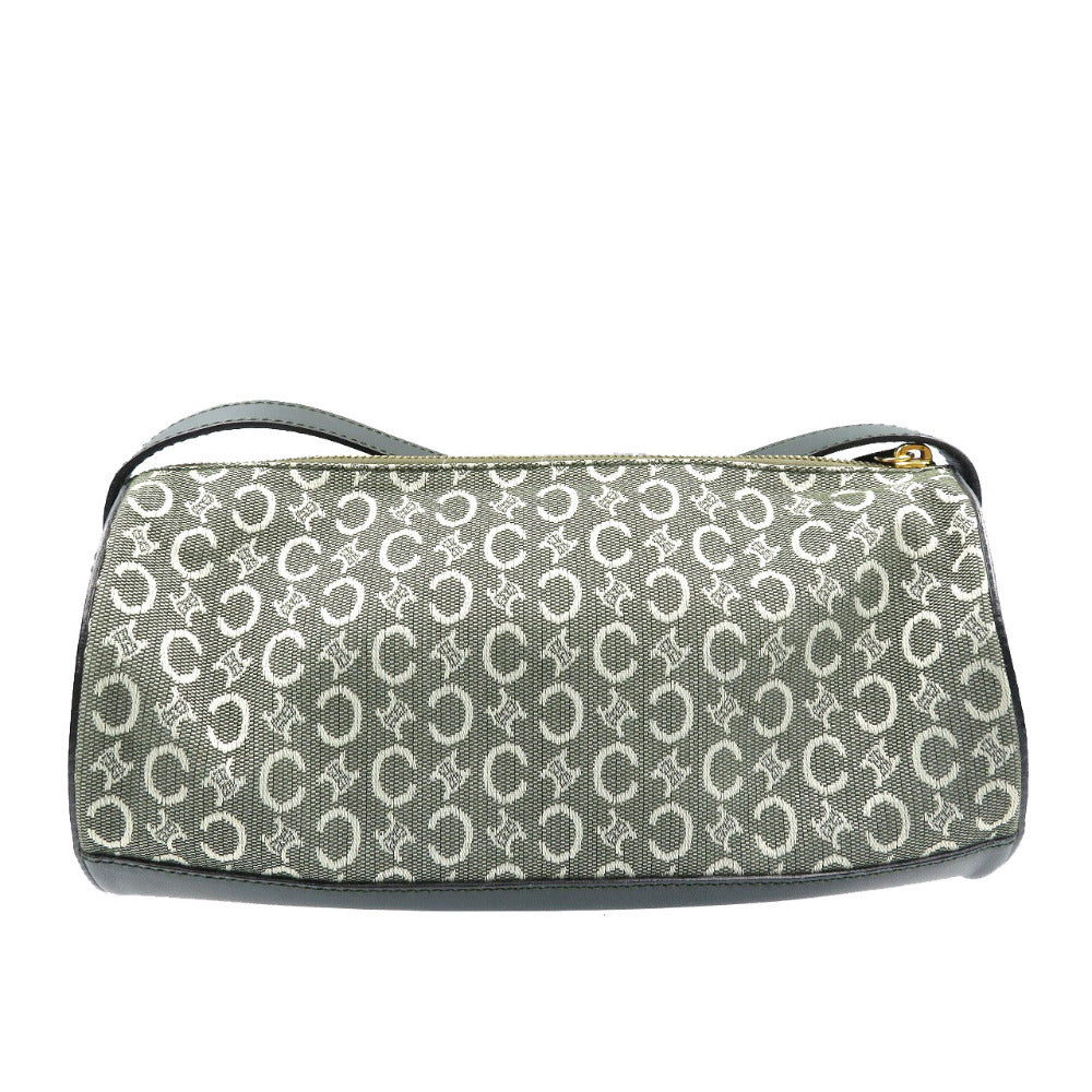 CELINE Shoulder Bag Canvas, Leather olive Women Used Authentic
