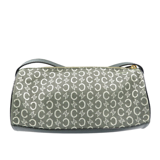 CELINE Shoulder Bag Canvas, Leather olive Women Used Authentic