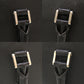 BURBERRY Handbag leather black Check Pattern Women Used Authentic