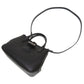 BURBERRY Handbag leather black Check Pattern Women Used Authentic