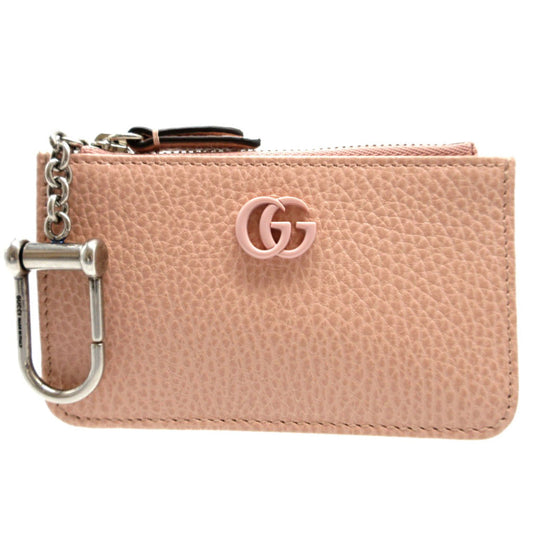 GUCCI Coin case 701070 leather pink Double G Women Used Authentic
