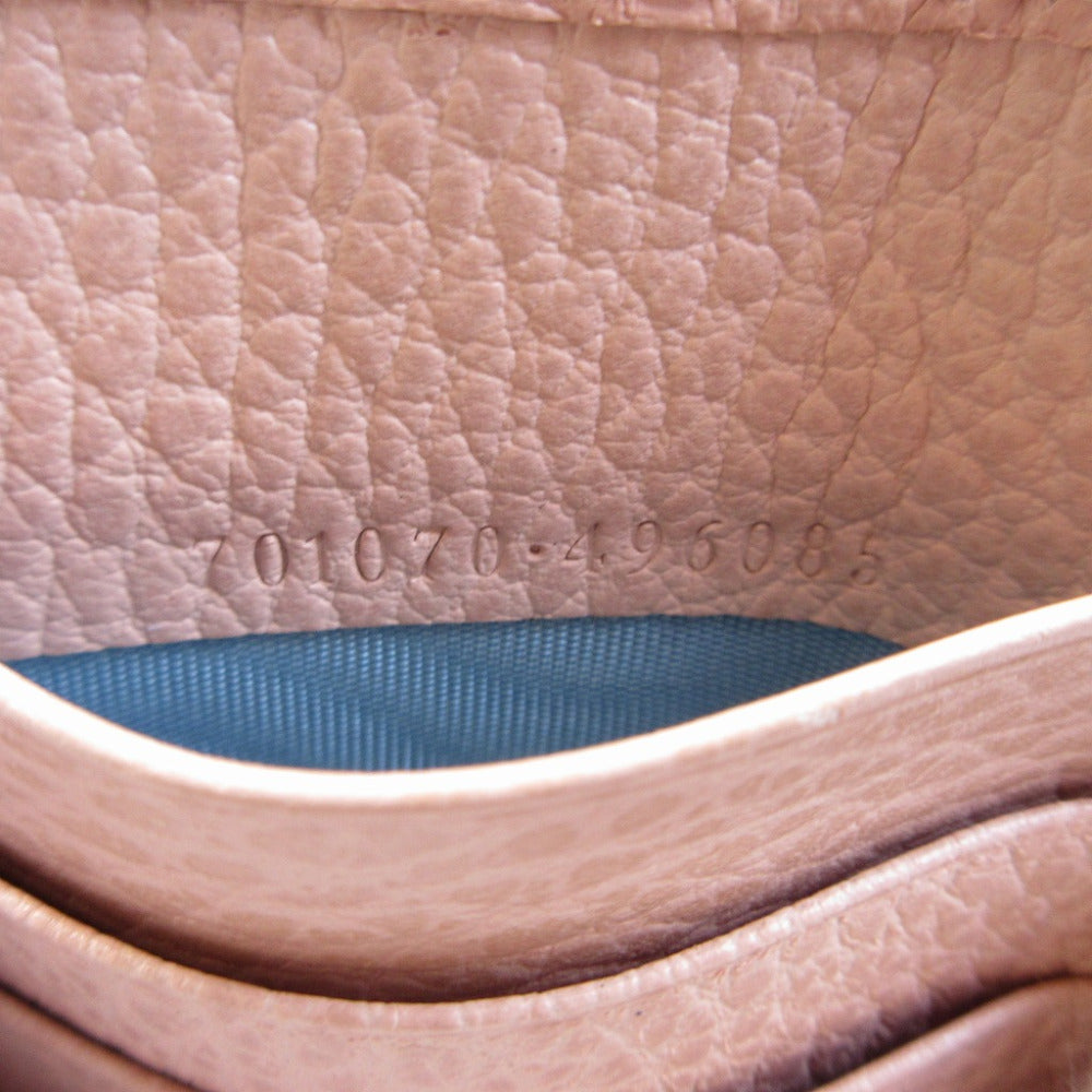 GUCCI Coin case 701070 leather pink Double G Women Used Authentic