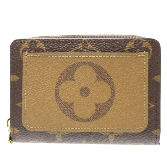 LOUIS VUITTON Bifold Wallet M81461 Monogram canvas Brown Compact wallet Monogram reverse Portefeuille Lou Women Used Authentic