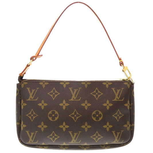 LOUIS VUITTON Pouch M51980 Monogram canvas Brown Monogram Pochette Accessories Women Used Authentic