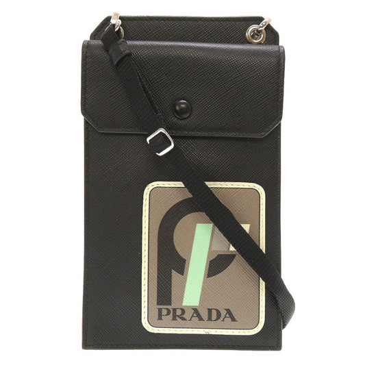 PRADA Shoulder Bag 2ZH068 leather black mini mens Used Authentic