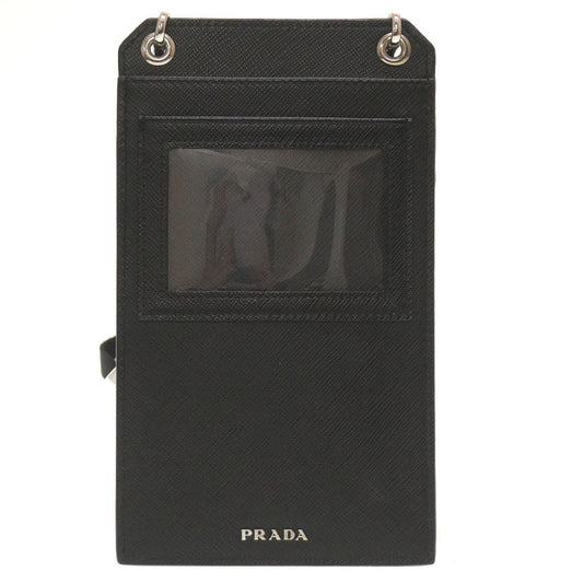 PRADA Shoulder Bag 2ZH068 leather black mini mens Used Authentic