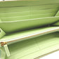 GUCCI Long Wallet Purse 658691 leather Light green Zip Around logo Women Used Authentic