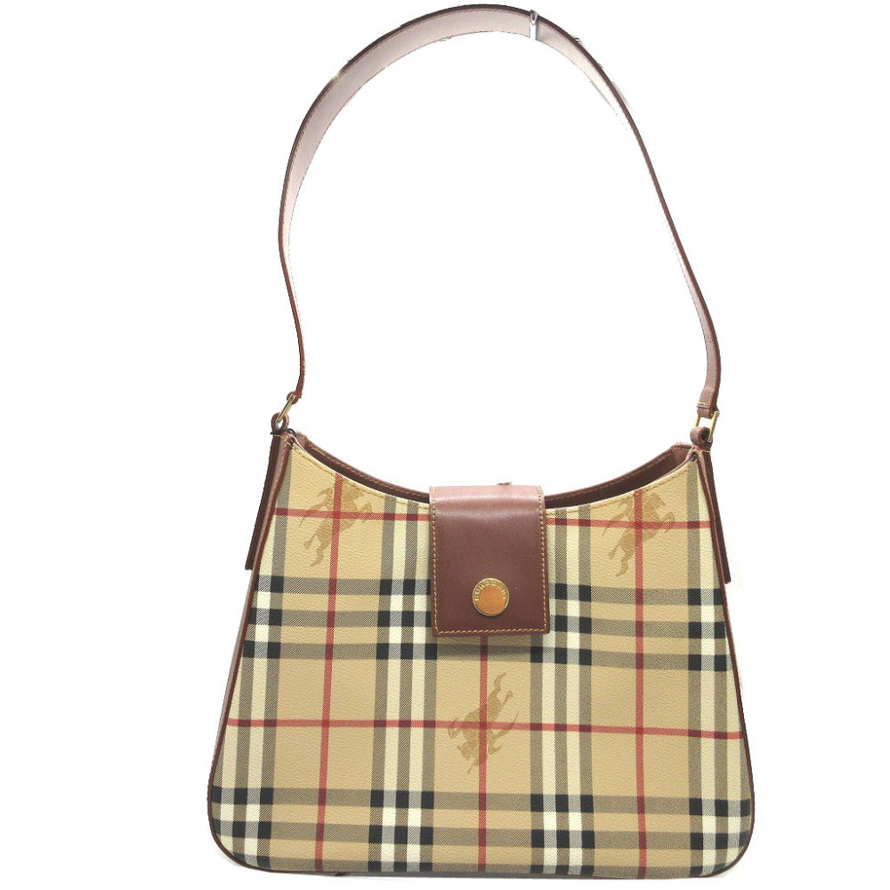 BURBERRY Tote Bag PVC, Leather beige Women Used Authentic