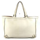 GUCCI Tote Bag 141472 leather white logo Women Used Authentic