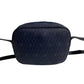 Dior Shoulder Bag Leather, PVC Navy Honeycomb Pattern Women Used Authentic