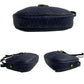 Dior Shoulder Bag Leather, PVC Navy Honeycomb Pattern Women Used Authentic