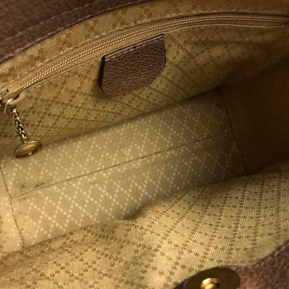 GUCCI Handbag 000123 Suede/Leather, Bamboo Brown Shoulder Bamboo handle Women Used Authentic