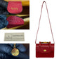 GUCCI Shoulder Bag leather Red Bamboo Old Gucci Women Used Authentic