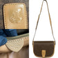 CELINE Shoulder Bag Leather, PVC Brown Macadam Blason Triomphe Pattern Women Used Authentic