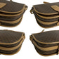 CELINE Shoulder Bag Leather, PVC Brown Macadam Blason Triomphe Pattern Women Used Authentic